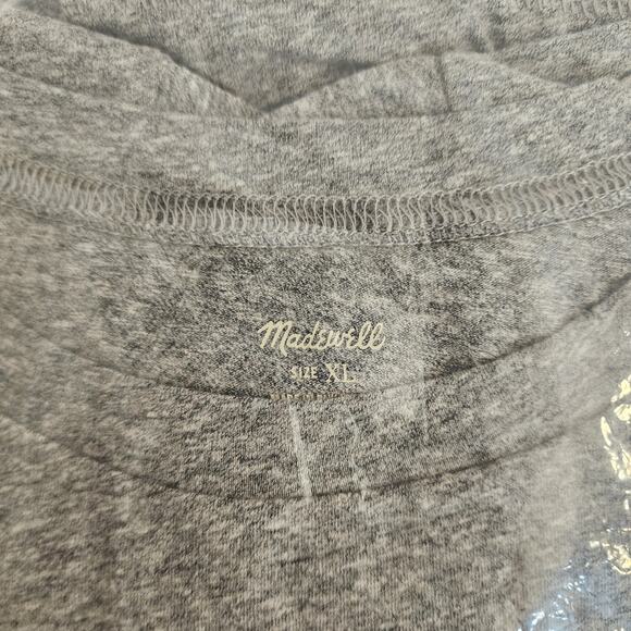 NWT Madewell Ex-Boyfriend T-shirt Heather Gray Oversized Women's SZ XL - Picture 5 of 7